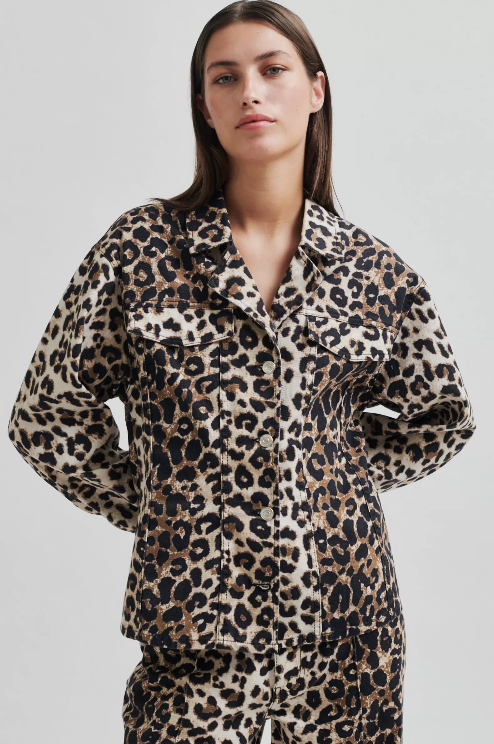 Second Female Aleo Jacket- Leopard Print | Denim Styles