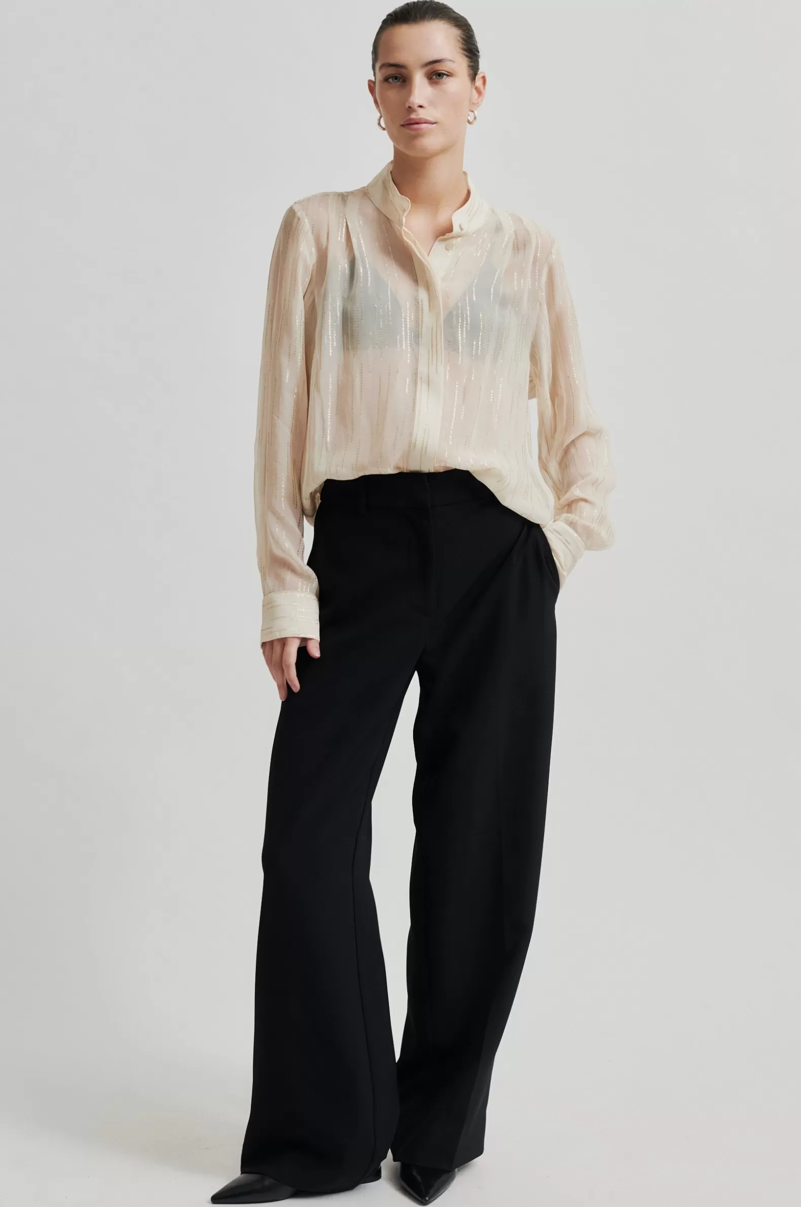 Second Female Fique Straight Trousers- Trousers And Jeans