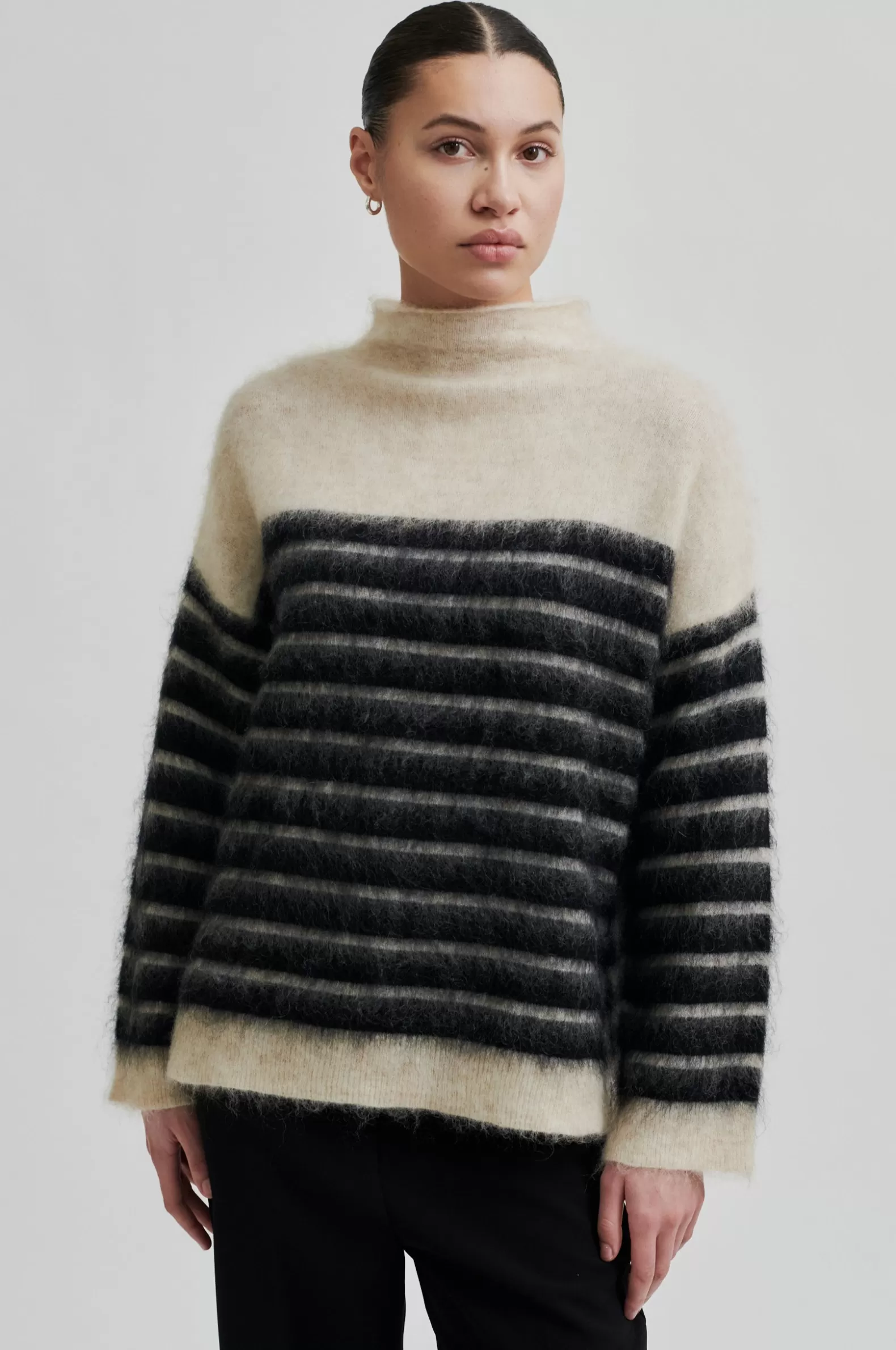 Second Female Juta Knit T-Neck- Knitwear And Cardigans