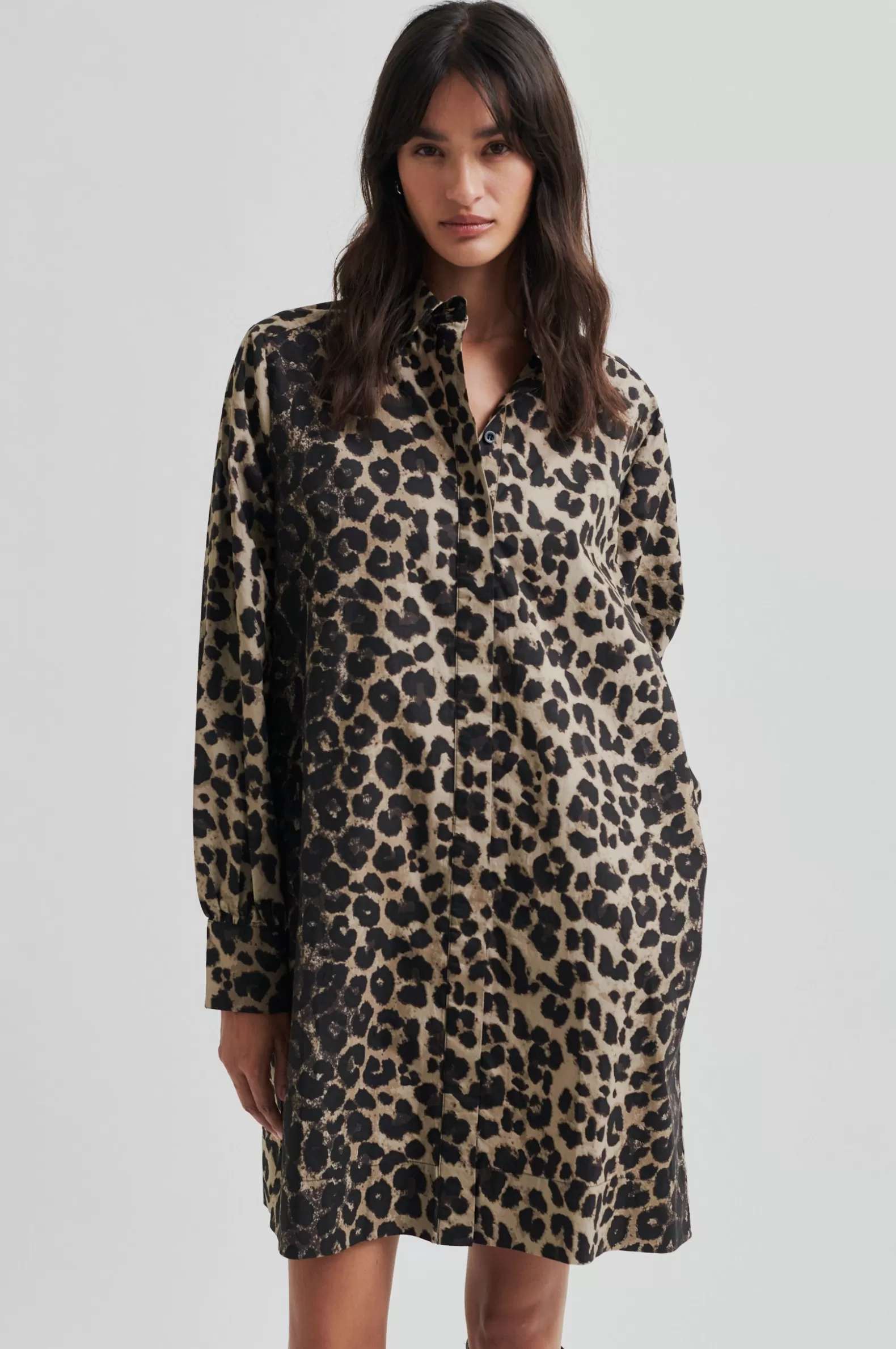 Second Female Leora Tunic Dress- Leopard Print | Dresses