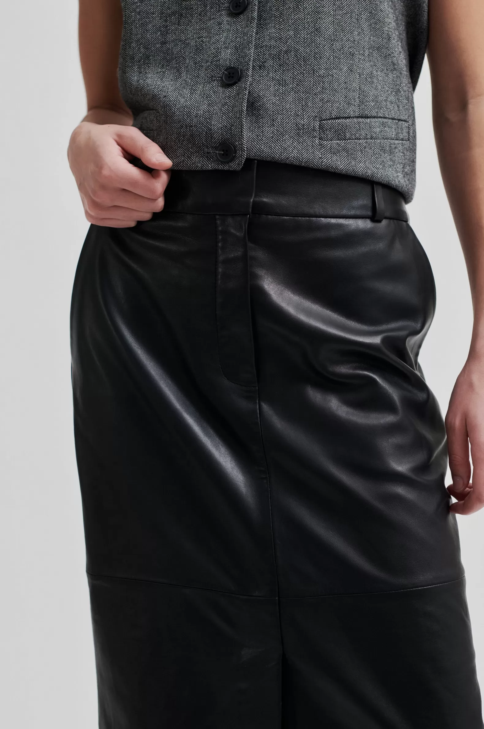 Second Female Letho Leather Maxi Skirt- Skirts And Shorts