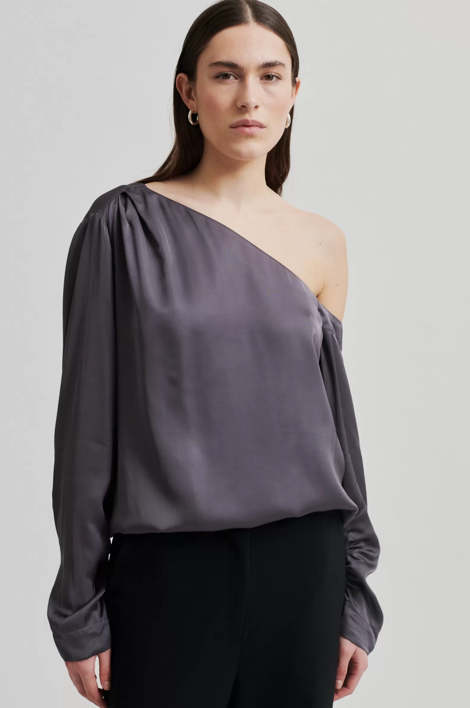 Second Female Livo One Shoulder Blouse- Shirts And Blouses