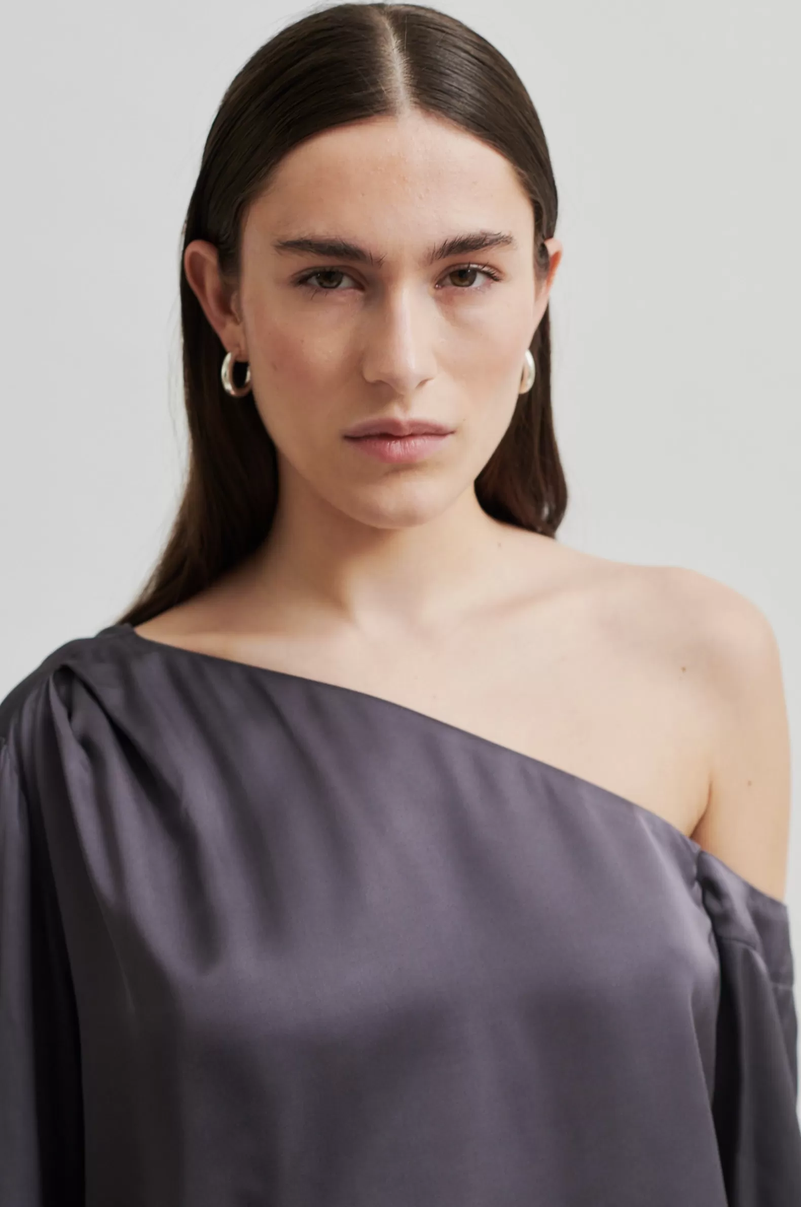 Second Female Livo One Shoulder Blouse- Shirts And Blouses