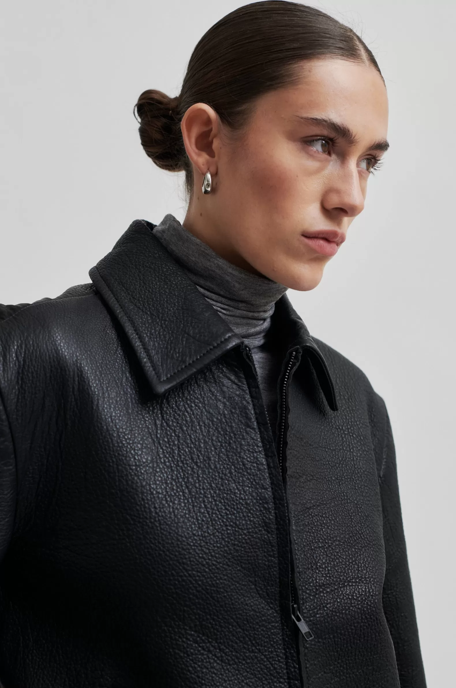 Second Female Orleans Leather Jacket- Coats And Jackets | Matching Sets