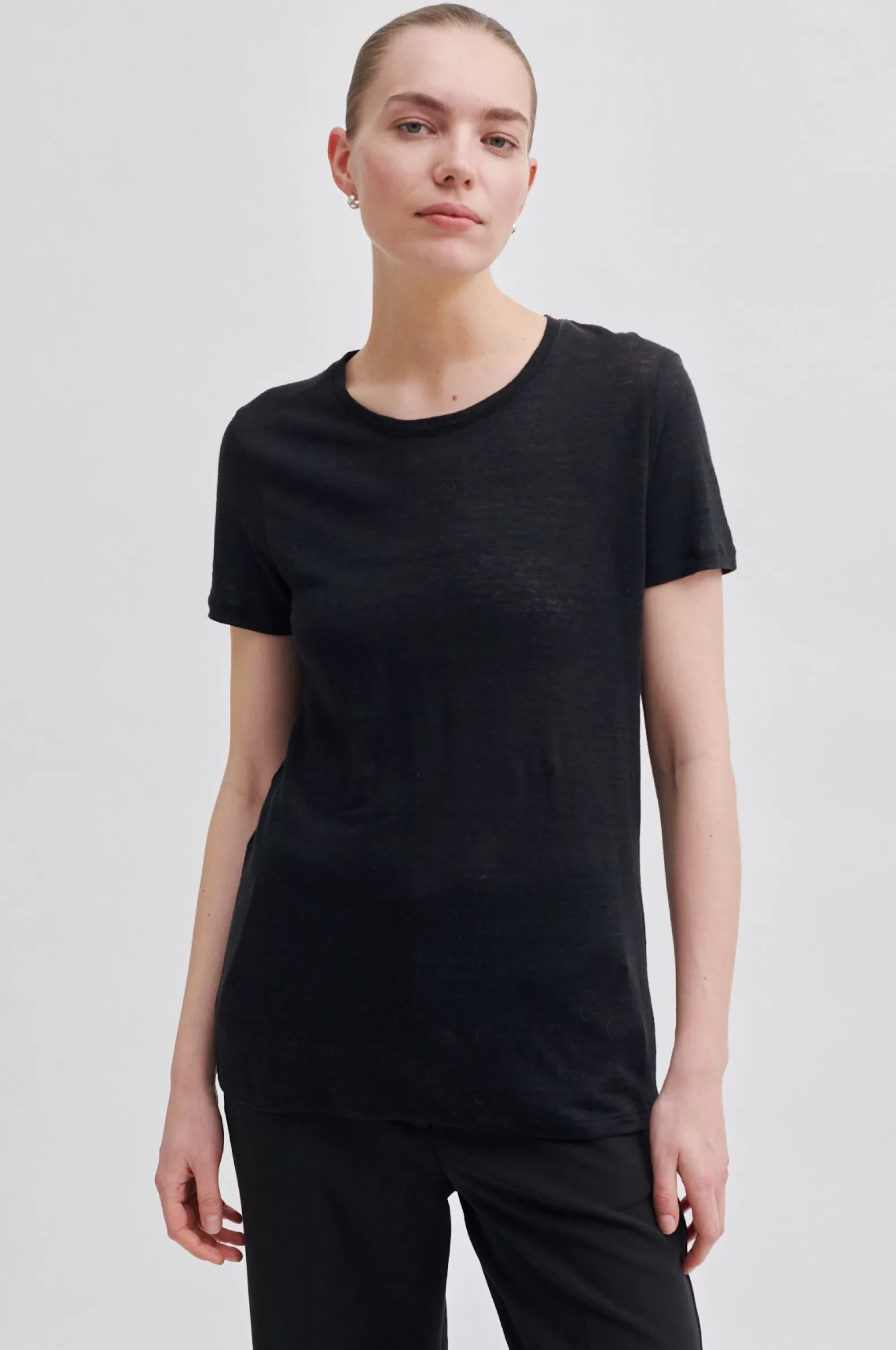 Second Female Peony O-Neck Tee- Tops And T-shirts